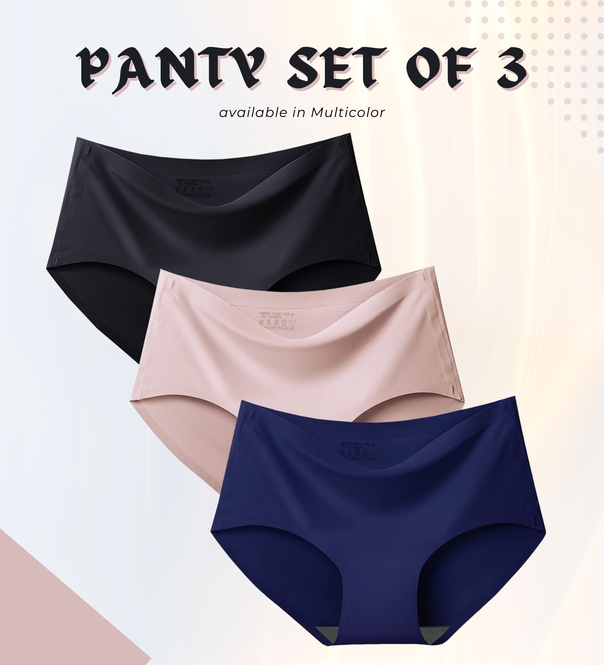 Pack of 3 Cotton Panty For Womens, Girls (Multicolor) – Soft Appeal